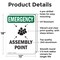 Signmission Assembly Point With Symbol, 12 in W x Rectangle, Aluminum OS-2PACK-EM-A-1218-V-10428 - alternate 7